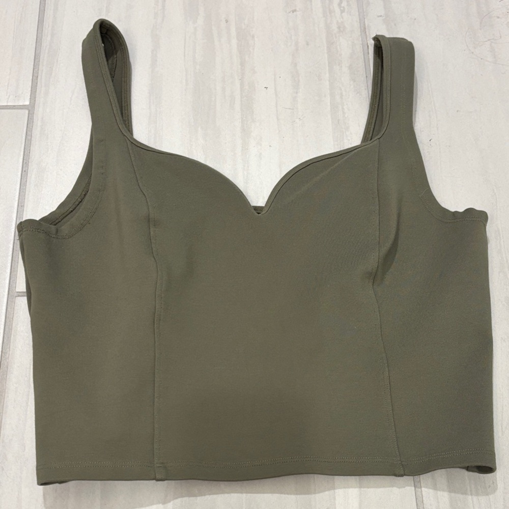 Abercrombie Olive Green Crop Top